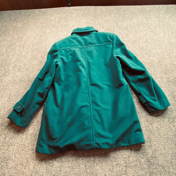 VTG Kashmiracle By Wellington Jacket Women's 9/10 Teal Double-Breasted Coat USA - Picture 8 of 12